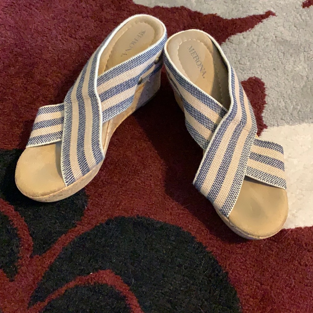 Merona Women’s 7.5 Cloth Band Wedges